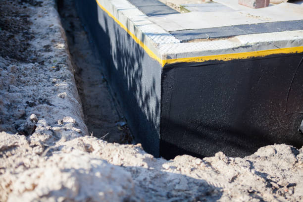 Residential Exterior Waterproofing installation at a Columbia Station, OH home by SJ Waterproofing Pros